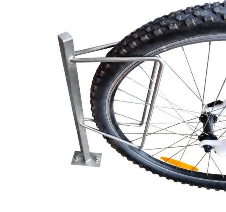 Fahrradständer zum aufdübeln aus Edelstahl | Einzelparker | rostfrei made in Germany