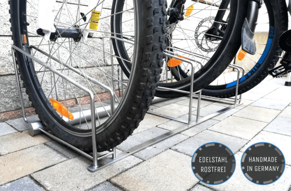 Namor Bügelparker | Fahrradständer für 3 Fahrräder | Made in Germany | Edelstahl Rostfrei | Fahrradständer | Fahrradhalter | Fahrradparker | Design Produkt